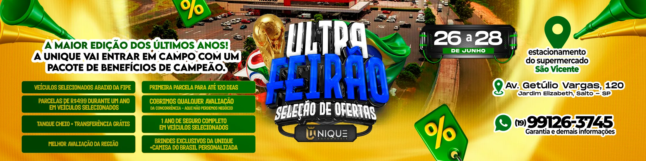 Ultra Feirão Unique Automóveis, seleção de ofertas de 26 a 28 de junho